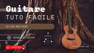 Tuto guitare  Accords  Le lion est Mort  Henri Salvador [upl. by Ysnat565]