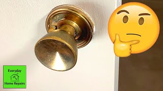 Door Knob Without Visible Screws  How To Remove And Replace [upl. by Cleaves]