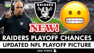 Raiders Playoff Chances  NFL Playoff Picture Entering SNF AFC Standings Wild Card Race [upl. by Auqeenahs]