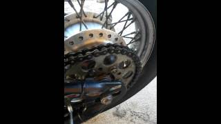 Honda shadow 600 vlx adjusting the chain [upl. by Ancilin]