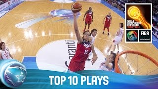 Top 10 Plays  2014 FIBA World Championship for Women [upl. by Suirradal]