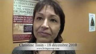 Enfin 1 interview de Christine Tasin  Assises sur lislamisation  Paris 18 décembre 2010mp4 [upl. by Annalise]