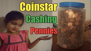 Coinstar cashing pennies  New Years Eve 2017 [upl. by Lilaj150]