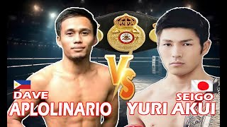 DAVE APOLINARIO VS SEIGO YURI AKUI WBA FLYWEIGH CHAMPIONSHIP  3 DEBISYON WORLD CHAMP ROUND 1 KO [upl. by Namyw]