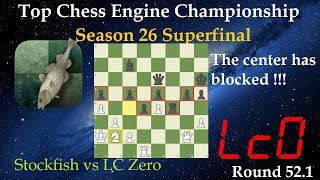 Stockfish vs Lc0  TCEC Season 26 Superfinal  Round 521 [upl. by Ahtabbat]