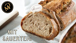 UrDinkel Bauernbrot Rezept mit Sauerteig [upl. by Timoteo452]