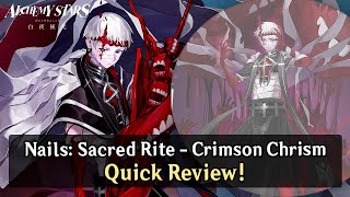 Alchemy Stars Victoria Alter Best Partner Nails Sacred Rite  Crimson Chrism Quick Review [upl. by Kirad794]