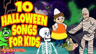 10 Halloween Songs For Kids ♫ Halloween Songs For Children ♫ Kids Songs by The Learning Station [upl. by Mencher179]