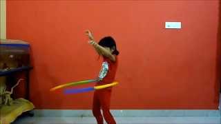 How to rotate hula hoop around your waist and knees [upl. by Darach664]