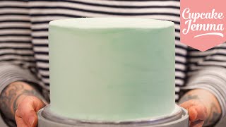 Masterclass How to Decorate a Layer Cake with Smooth Buttercream Icing  Cupcake Jemma [upl. by Fee784]