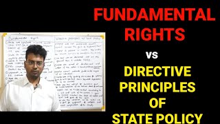 DIFFERENCE BETWEEN FUNDAMENTAL RIGHTS AND DIRECTIVE PRINCIPLES OF STATE POLICYPOLITICAL SCIENCE [upl. by Ivek]