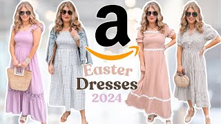 Amazon Easter Dresses  Affordable Spring Dress Haul 2024 [upl. by Nelav734]