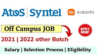 Atos Syntel Off Campus Drive 2022  2021 Batch  Atos Syntel Recruitment Process 2022  jobs in atos [upl. by Scevour676]