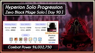 GMS Hyperion Zero Black Mage Solo Day 90 Solo Progression [upl. by Akissej]