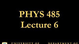 PHYS 485 Lecture 6 Feynman Diagrams [upl. by Toms]