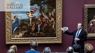 Titian Painting the myth of Bacchus and Ariadne  National Gallery [upl. by Pack]