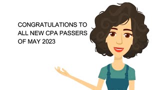 CONGRATULATIONS TO ALL NEW CPA PASSERS OF MAY 2023  LIST OF PASSERS OF CPALE [upl. by Teleya]