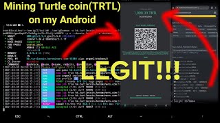 Turtlecoin TRTL Mining on Android Easy Tutorial [upl. by Balbur]