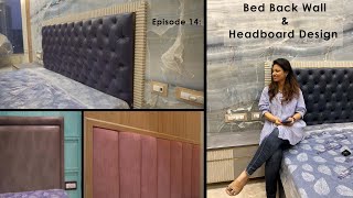 Master bedroom Bed Back Wall and Headboard designs  Tufted Headboard in Interior Design Ep14 [upl. by Dhumma]