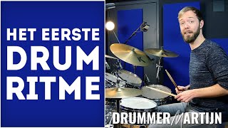 Leer Je Eerste Drum Ritme Spelen  Drumles voor Beginners van DrummerMartijn [upl. by Enialehs]