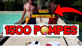 1500 POMPES EN 1H  100 IMPOSSIBLE CHALLENGE [upl. by Elleinet]