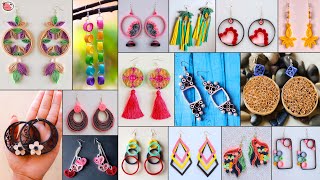 17 Fancy DIY Paper Earring Daily Wear Beautiful Paper Quilling Earrings Making  Tutorial [upl. by Calypso]