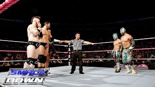 The Lucha Dragons vs King Barrett amp Sheamus SmackDown October 22 2015 [upl. by Fenella]