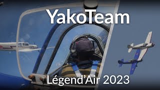 YakoTeam Patrouille Acrobatique Yakovlev à Légend’Air 2023 YAK18T amp YAK52 [upl. by Halette]