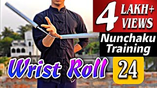 How to do Wrist Roll  Lesson 24  Nunchaku Wrist Roll Tutorial  Nunchaku Training in Hindi [upl. by Franckot]