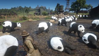 RDR2  Hunting pandas in a farm [upl. by Ettennaj]