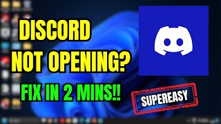 Fix Discord Not Opening on Windows 1110 Easy Solutions [upl. by Enom]