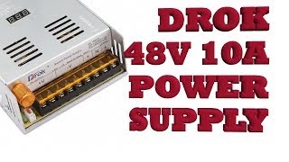 DROK 48Vdc 10A adjustable Power Supply Power Feed \ CNC Pt4 [upl. by Edras681]