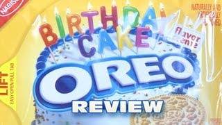 Golden Birthday Cake Oreo Cookie Review Oreo Oration [upl. by Narbig]