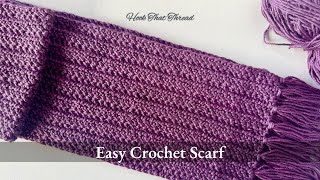 Easy and Quick Crochet Scarf muffler  Crochet for beginners [upl. by Oryaj]