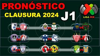 PRONÓSTICOS JORNADA 1 Liga MX CLAUSURA 2024 [upl. by Rupert]