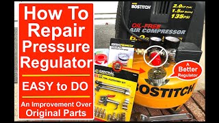 Detailed How to FIX a Broken Pressure Regulator on Air Compressor Regulator Repair Step by Step [upl. by Anileme341]