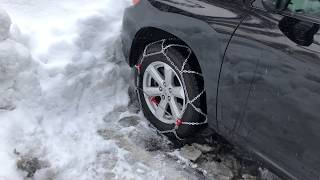 Snow Chain demo in Yosemite NP Konig XG12 [upl. by Sheelah]