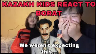 Kazakh teens react to Borat 100k subscriber special [upl. by Irovi]