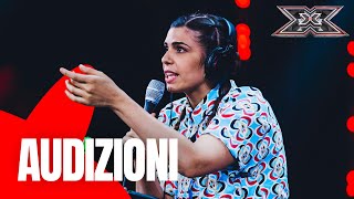 SARAFINE da impiegata a musicista canta quotMALATI DI GIOIAquot  X Factor 2023 AUDIZIONI [upl. by Doscher683]