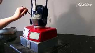 Cake timelapse Transformers Optimus Prime w special effects [upl. by Gnouhc]