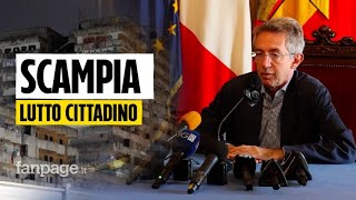 Scampia crollo nella Vela Celeste il sindaco Manfredi quotLutto cittadino il giorno dei funeraliquot [upl. by Assiluy784]