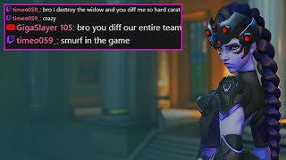 Widowmaker Makes WHOLE TEAM RAGE in Overwatch [upl. by Annoved479]