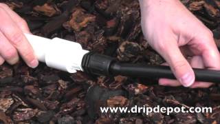 How To Attach Drip Irrigation Tubing Directly to PVC Pipe [upl. by Ezmeralda]