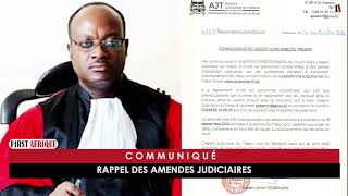 COMMUNIQUÉ  RAPPEL DES AMENDES JUDICIAIRES [upl. by Richart]