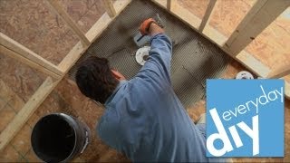 How to Install a Tileable Shower Base  Buildipedia DIY [upl. by Honeywell701]