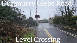 Dunmurry Glebe Road Level Crossing Belfast Monday February 08022024 [upl. by Harifaz]