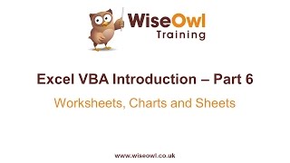 Excel VBA Introduction Part 6  Worksheets Charts and Sheets [upl. by Ahmad]