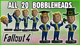 ALL 20 Bobbleheads Guide  Fallout 4 [upl. by Neyuq880]