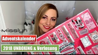 MISSLYN Adventskalender 2018 UNBOXING  Zuckersüß  Verlosung  RealSweetSunny [upl. by Alyar367]