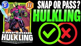 DECK EMPEROR HULKLING  MARVEL SNAP [upl. by Fiertz]